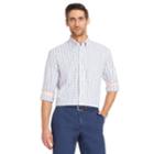 Men's Izod Slim-fit Essential Gingham Plaid Button-down Shirt, Size: Small, Drk Orange