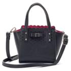 Candie's&reg; Bryant Bow Triple-entry Mini Satchel, Women's, Black