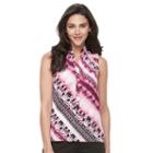 Petite Dana Buchman Smocked High-low Tank, Women's, Size: L Petite, White