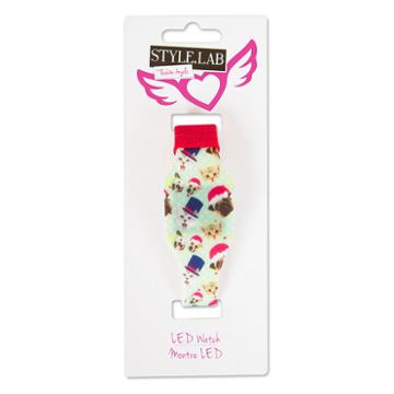Girls 7-16 Fashion Angels Holiday Animals Watch, Multicolor
