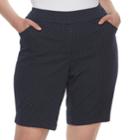 Plus Size Briggs Super Stretch Bermuda Shorts, Women's, Size: 20 W, Blue (navy)