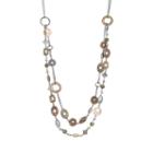 Apt. 9&reg; Tri Tone Geometric Multi Strand Necklace, Women's, Multicolor