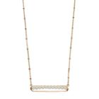 Lc Lauren Conrad Simulated Pearl Bar Necklace, Women's, White Oth