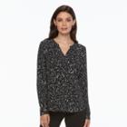 Women's Apt. 9&reg; Crepe Blouse, Size: Medium, Black