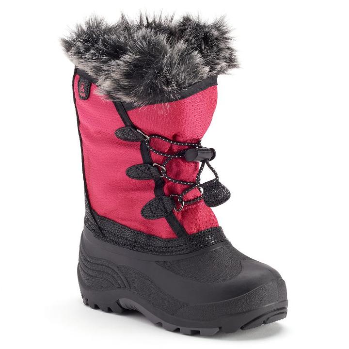 Kamik Powdery Girls' Waterproof Winter Boots, Girl's, Size: 6, Red