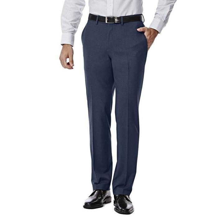 Men's J.m. Haggar Premium Slim-fit Stretch Flat-front Suit Pants, Size: 30x30, Blue