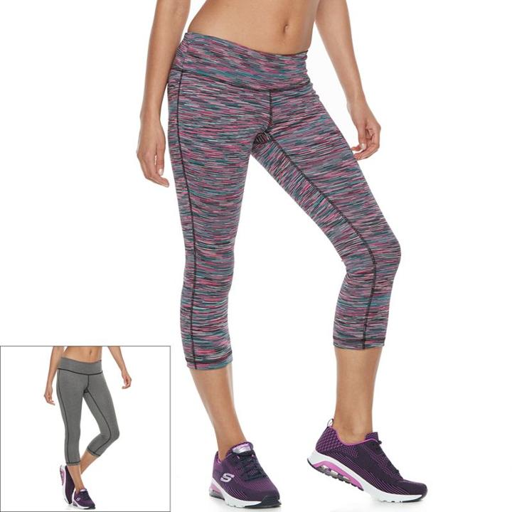 Women's Tek Gear&reg; Reversible Capri Leggings, Size: Small, Black