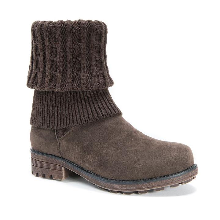 Muk Luks Kelby Women's Water-resistant Boots, Girl's, Size: 6, Brown
