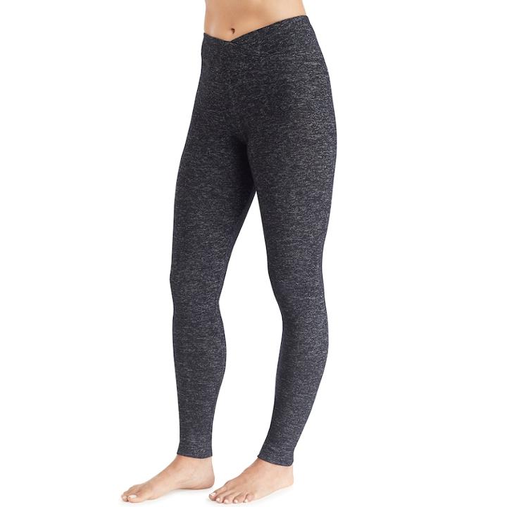 Women's Cuddl Duds Soft Knit Leggings, Size: Xl, Grey (charcoal)