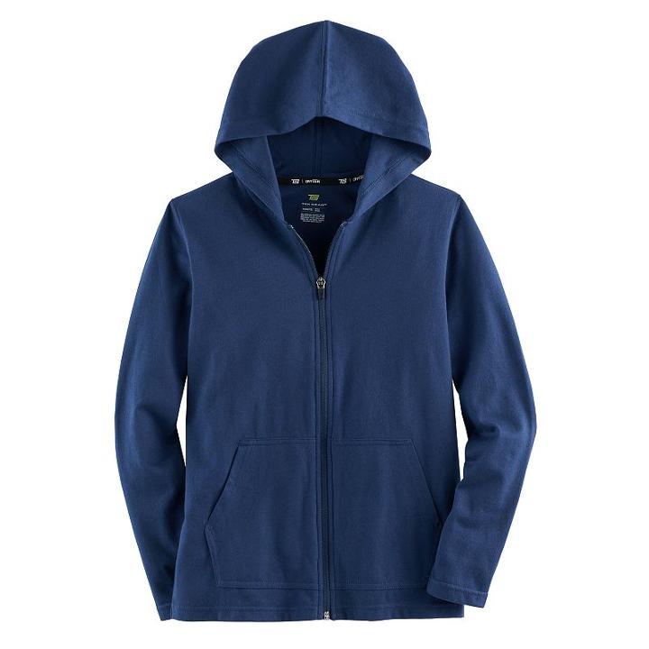 Boys 8-20 Tek Gear&reg; Solid Hoodie, Boy's, Size: L 14-16, Blue (navy), Comfort Wear