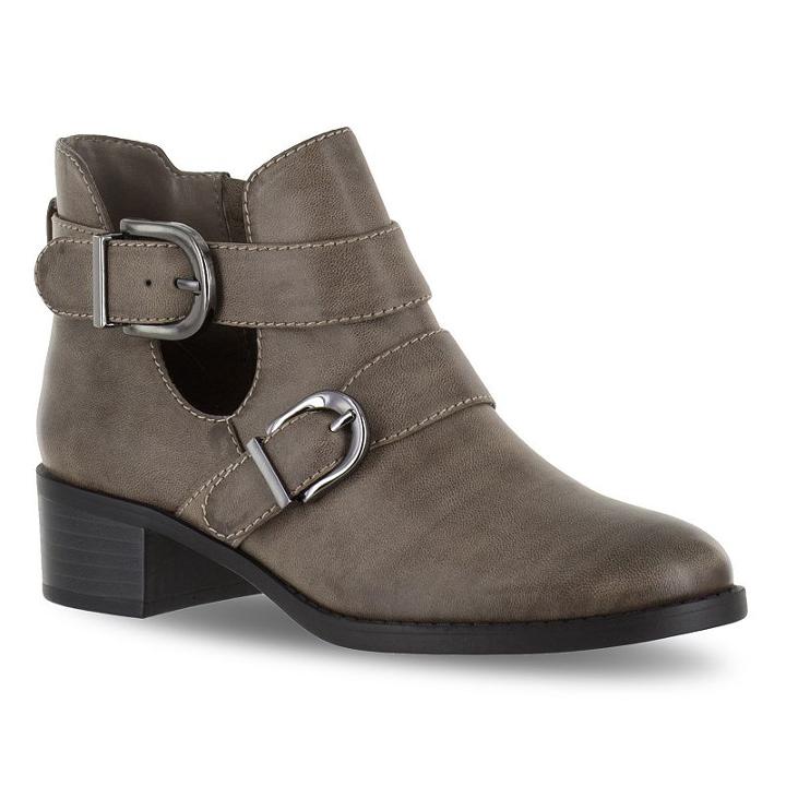 Easy Street Badge Women's Ankle Boots, Size: Medium (9.5), Dark Grey