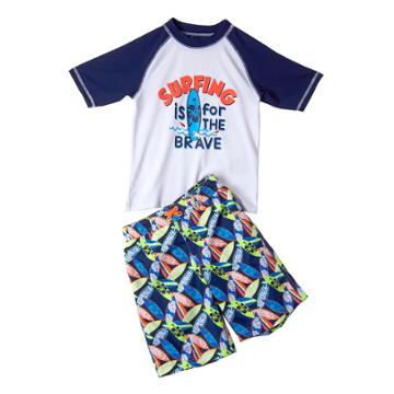 Boys 4-7 I-extreme Raglan Rash Guard & Swim Trunks Set, Size: 4, Blue (navy)