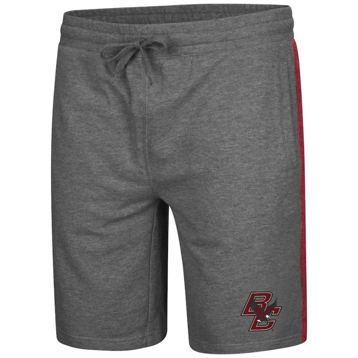 Men's Colosseum Boston College Eagles Sledge Ii Terry Shorts, Size: Small, Light Grey