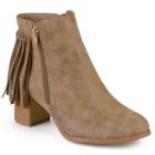 Journee Collection Viv Women's Ankle Boots, Girl's, Size: Medium (6.5), Brown
