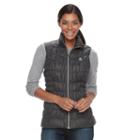 Women's Zeroxposur Chris Hooded Sweater Down Vest, Size: Small, Grey (heather)