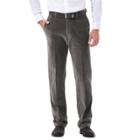 Men's Haggar Classic-fit Stretch Expandable Waistband Corduroy Pants, Size: 34x34, Dark Grey
