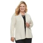 Plus Size Croft & Barrow&reg; Essential Open-front Cardigan, Women's, Size: 2xl, Brown