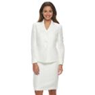 Women's Le Suit Basketweave Suit Jacket & Pencil Skirt Set, Size: 18, Natural