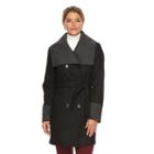 Women's Braetan Large Collar Hooded Wrap Coat, Size: Small, Black