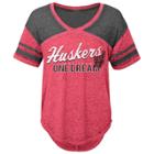 Juniors' Nebraska Cornhuskers Football Tee, Women's, Size: Xl, Dark Red