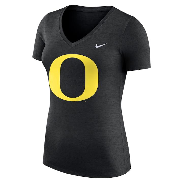 Women's Nike Oregon Ducks Dri-fit Touch Tee, Size: Small, Black