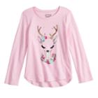 Girls 4-12 Jumping Beans&reg; Embellished Graphic Long-sleeve Tee, Size: 5, Light Pink