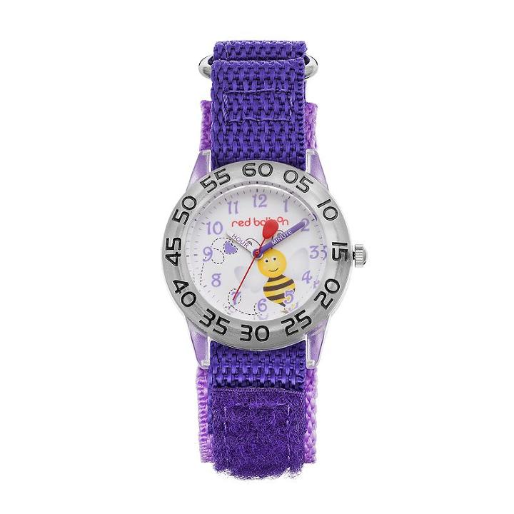 Red Balloon Kids' Time Teacher Bee Watch, Girl's, Purple
