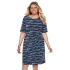 Plus Size Dana Buchman Faux Wrap Dress, Women's, Size: 0x, Med Purple