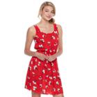 Juniors' So&reg; Floral Cross-back Skater Dress, Teens, Size: Small, Med Red