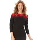 Women's Apt. 9&reg; Lace Yoke Sweater, Size: Small, Red