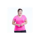 Plus Size Marika Curves Elizabeth Shirred Workout Tee, Women's, Size: 2xl, Dark Pink