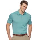 Big & Tall Van Heusen Flex Classic-fit Jacquard Striped Polo, Men's, Size: 3xb, Turquoise/blue (turq/aqua)