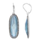 Dana Buchman Blue Oval Halo Drop Earrings, Women's