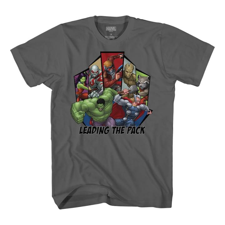 Boys 8-20 Marvel Comics Avegers Leading The Pack Tee, Size: Medium, Grey (charcoal)