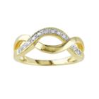 1/10 Carat T.w. Diamond Yellow Rhodium-plated Sterling Silver Infinity Ring, Women's, Size: 6, Multicolor