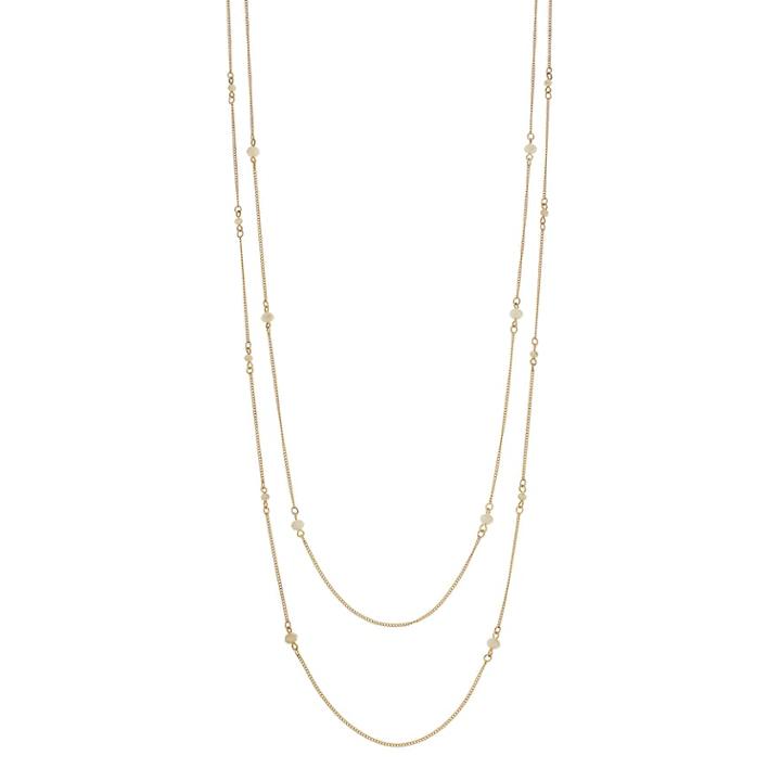 Lc Lauren Conrad Double Strand Bead Necklace, Women's, White