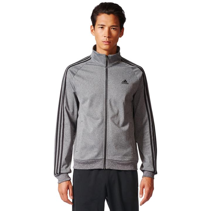 Men's Adidas Essential Triple Striped Jacket, Size: Large, Grey