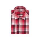 Men's Van Heusen Slim-fit Patterned Flex Collar Dress Shirt, Size: 18 36/37, Red