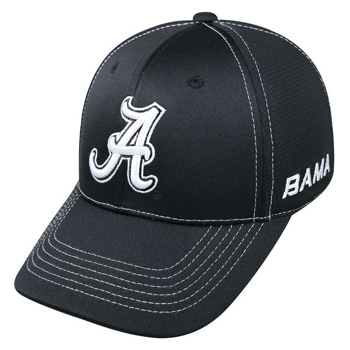 Adult Top Of The World Alabama Crimson Tide Dynamic Performance One-fit Cap, Men's, Black
