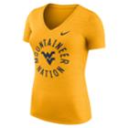 Women's Nike West Virginia Mountaineers Dri-fit Touch Tee, Size: Large, Gold