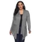 Plus Size Apt. 9&reg; Angled Sweater Cardigan, Women's, Size: 1xl, Black