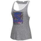Women's Ccm New York Rangers Split Stack Lace Back Tank Top, Size: Medium, Grey