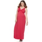 Maternity A:glow Knot Maxi Dress, Women's, Size: M-mat, Med Pink