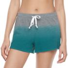 So, Juniors' &reg; French Terry Dip-dye Shorts, Girl's, Size: Medium, Med Green