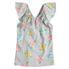 Girls 4-10 Sonoma Goods For Life&trade; Ruffle & Criss Cross Top, Size: 5, Light Grey