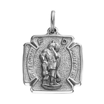 Insignia Collection Sterling Silver St. Florian Pendant, Women's, Grey