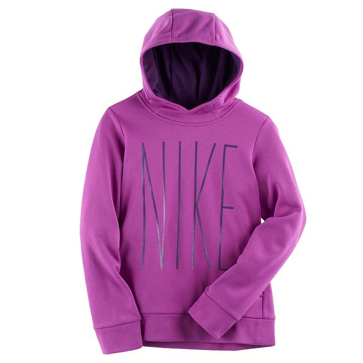 Girls 7-16 Nike Nike Therma Fleece Hoodie, Size: Medium, Purple Oth