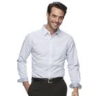Men's Haggar Classic-fit Button-down Shirt, Size: Medium, Silver