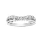 Simply Vera Vera Wang 14k White Gold 1/2 Carat T.w. Diamond Contour Wedding Ring, Women's, Size: 6.50