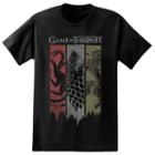 Big & Tall Game Of Thrones Banners Tee, Men's, Size: Xxl Tall, Black